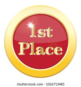 A 1st place icon isolated on a white background
