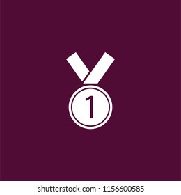 1st place medal icon vector illustration