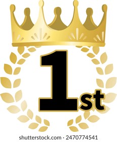 1st place ranking icon illustration