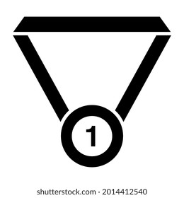 Un icono de medalla de posición de 1ª, vector editable 