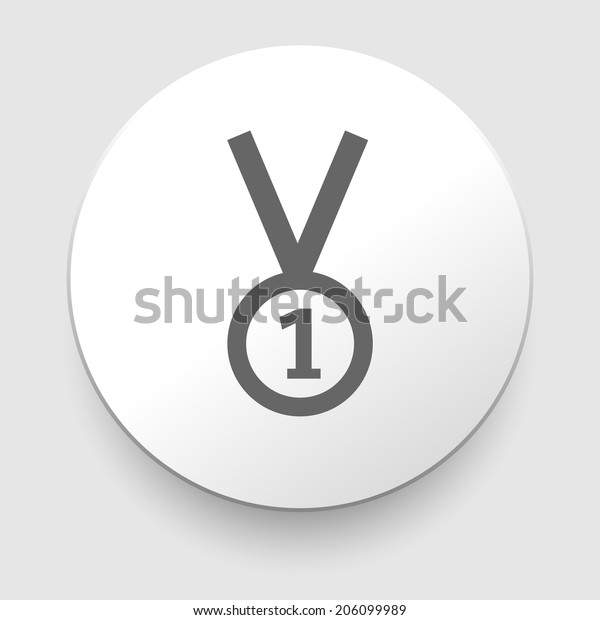1st Position Medal Icon Vector Illustration Stock Vector (Royalty Free ...