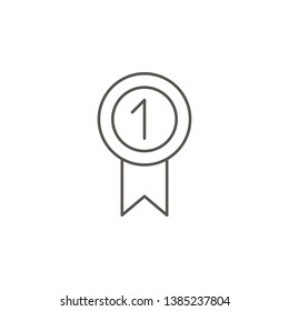 1st, reward, award vector icon. Element of simple icon for websites, web design, mobile app, info graphics. Thick line icon for website design and development
