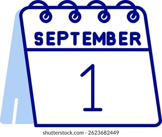 1st of September Line vector Icon Design