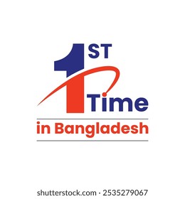 1st Time in Bangladesh Logo Vector