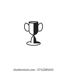 1st trophy award champion vector symbol design