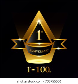 1st until 100th Triangle Gold Anniversary, you can change the number on the layer