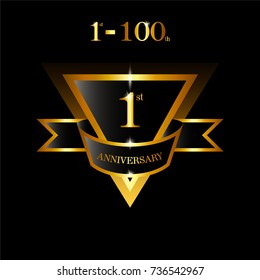 1st until 100th Triangle Gold Anniversary, you can change the number on the layer