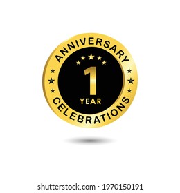 1st Years Anniversary Celebration Vector Template Design Illustration