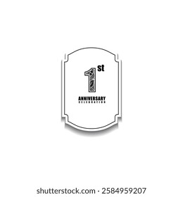 1st years anniversary celebration vector template design illustration
