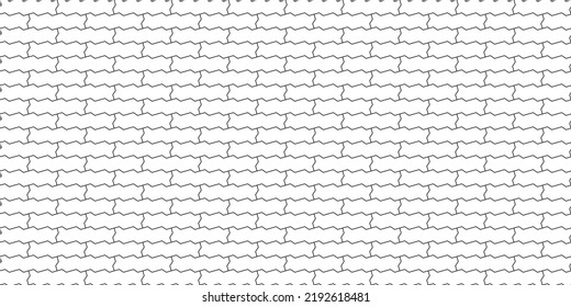 1x4 Zig zag shape paving blocks design. Seamless long brick pattern in vector no.13