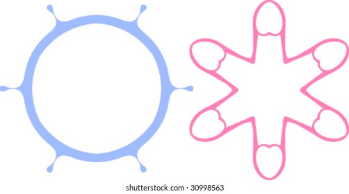 2 abstract symbols