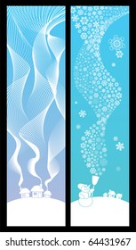 2 abstract vertical banners for the holiday season. 