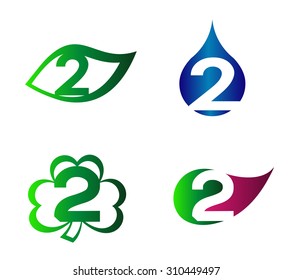2 alphabet font number abstract, logo, symbol, icon, graphic, vector
