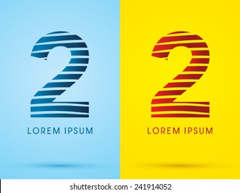 2 alphabet  font ,wave, abstract , logo, symbol, icon, graphic, vector 