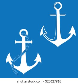 2 Anchor Icons, one with a rope and one with light