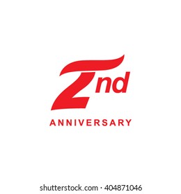 2 anniversary wave logo red