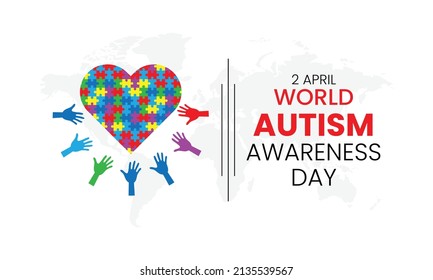 2 april autism awareness day campaign banner theme