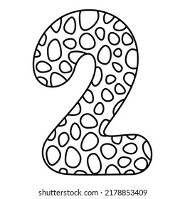 2. Arabic numerals coloring book for kids. Hand Drawn Arabic Figures From One till Nine. Hand Drawn Script numbers from 0 to 9 in style of doodles on a white background. Numeral. Vector illustration
