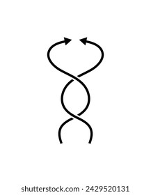  2 arrow icon, vector best line icon.