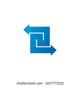 2 Arrow Logo Template Design