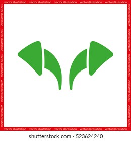 2 arrows direction signs icon. Vector illustration EPS 10.