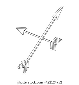 2 arrows, isometric 3d icon