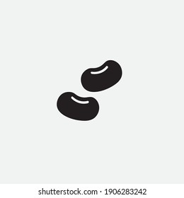 2 beans icon isolated. Vector drawing.