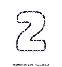 2 Bicycle Chain Letter Logo Icon Design