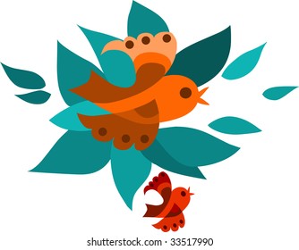 2 birds