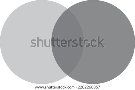 2 black and grey color circles background with overlap layer. For wallpaper, cover, banner, poster and placard. Abstract flat background for business card and flyer template, vector illustration 