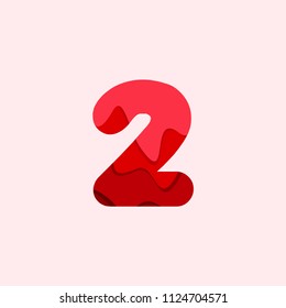 2 Blood Font Vector Template Design Illustration