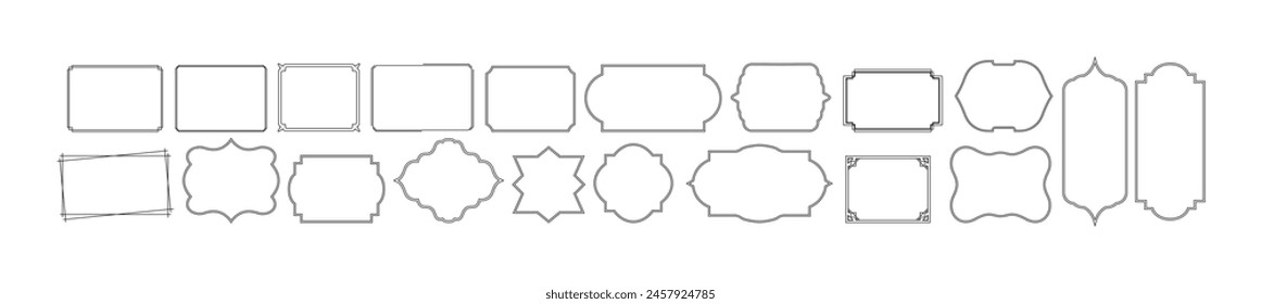 2 border line frame photo vector illustration 