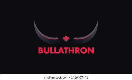2 Bull Horns Modern Company Logo