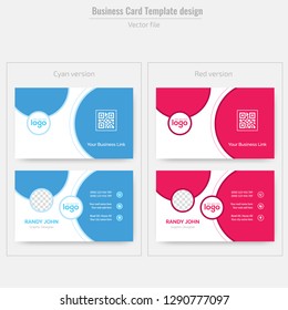 2 business card set. Abstract background. vector illustration. - Vector