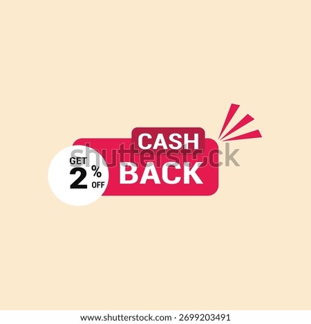 2% cash back offer icon vector a must have for savvy shoppers seeking incredible deals and discounts