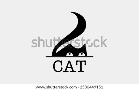 2 cat logo design. Pet logo design cat