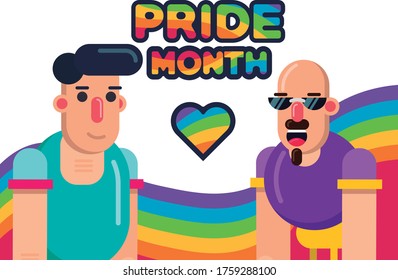 2 Characters to celebrate the Pride Month and the LGBT community. 