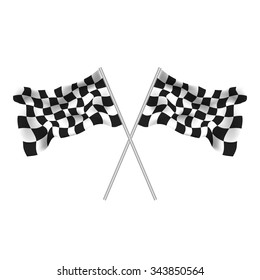 2 checker flags, victory flag
