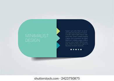 2 Circle connected 3D infographic. Two labels. Vector template.