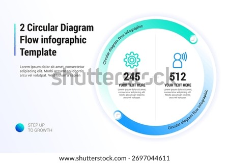 2 Circular Diagram Flow Infographic template