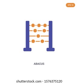 2 color Abacus concept vector icon. isolated two color Abacus vector sign symbol designed with blue and orange colors can be use for web, mobile and logo. eps 10.