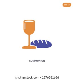 2 color Communion concept vector icon. isolated two color Communion vector sign symbol designed with blue and orange colors can be use for web, mobile and logo. eps 10.