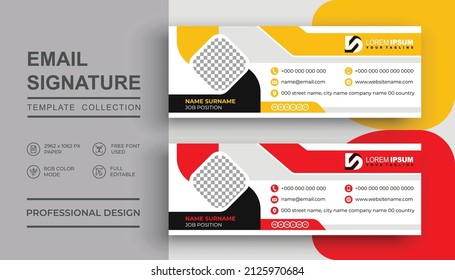 2 Color E-mail Signature Design Templates. Creative Multipurpose business email signatures