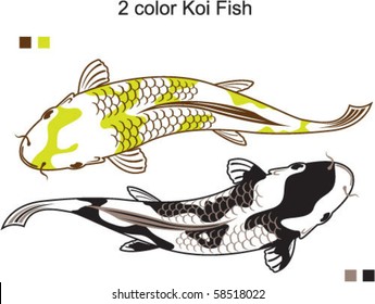 2 color Koi Fish