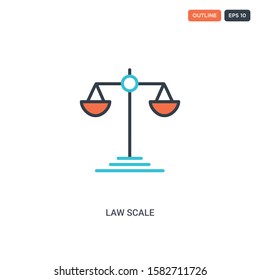 2 Color Law Scale Concept Line Stock Vector (Royalty Free) 1582711726 ...