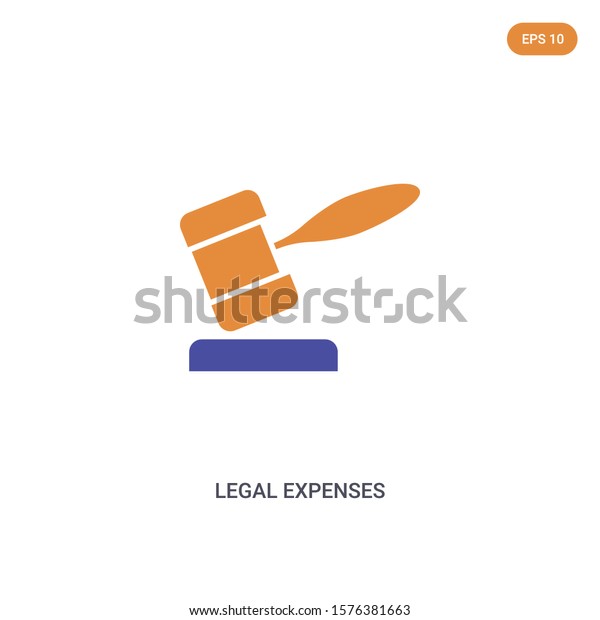 2 color\
legal expenses concept vector icon. isolated two color legal\
expenses vector sign symbol designed with blue and orange colors\
can be use for web, mobile and logo. eps\
10.
