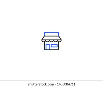 2 color User Interface UI Icon Navigation series for Web & Mobile Design - Shop, Commerce, Vendor, Provider, Establishment
