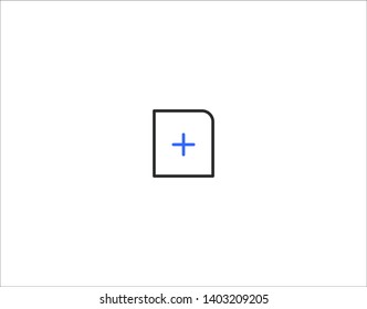 2 Color User Interface UI Icon Navigation Series for Web & Mobile Design - Add Document, New, Compose, Create
