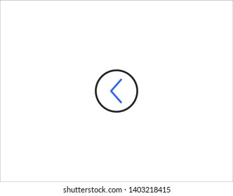2 Color User Interface UI Icon Navigation Series for Web & Mobile Design - Left Arrow, Direction, Button, Navigate, Back, Previous