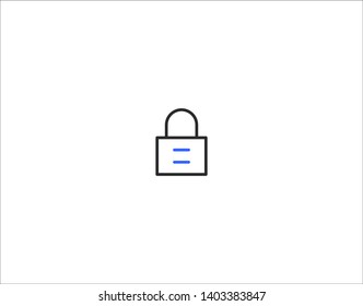 2 Color User Interface UI Icon Navigation Series for Web & Mobile Design - Locked, Secure, Protect, Login, Access, Certified